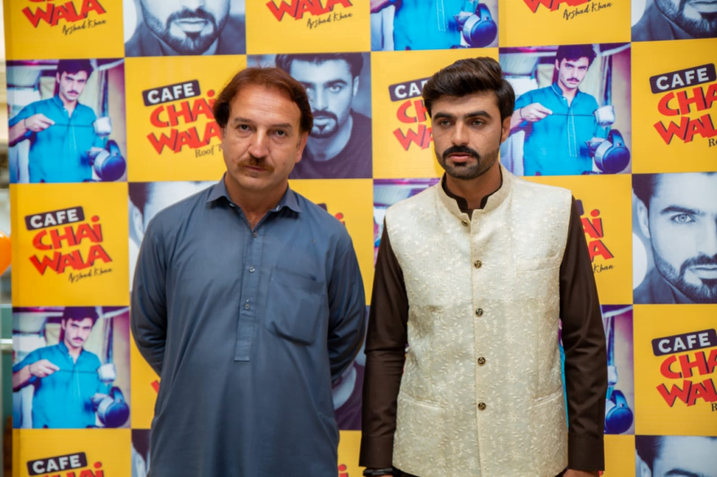 Arshad khan "pakistani chai wala"  opening of his "first international chai shop.