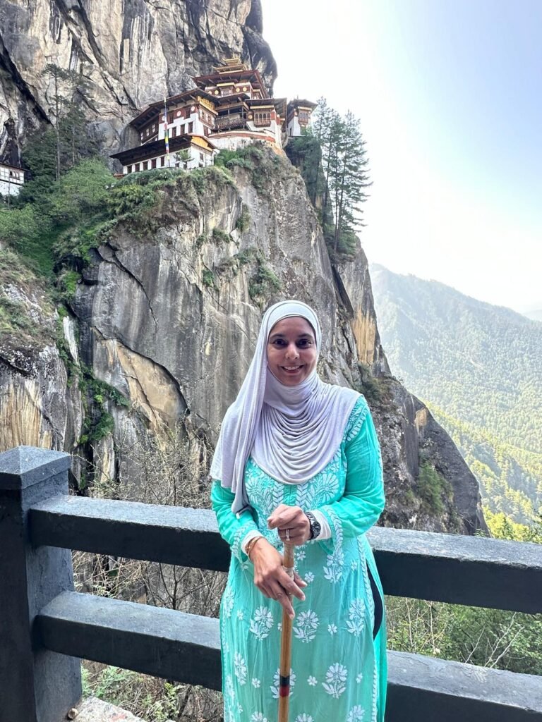 Trekking up to tigers nest in Bhutan