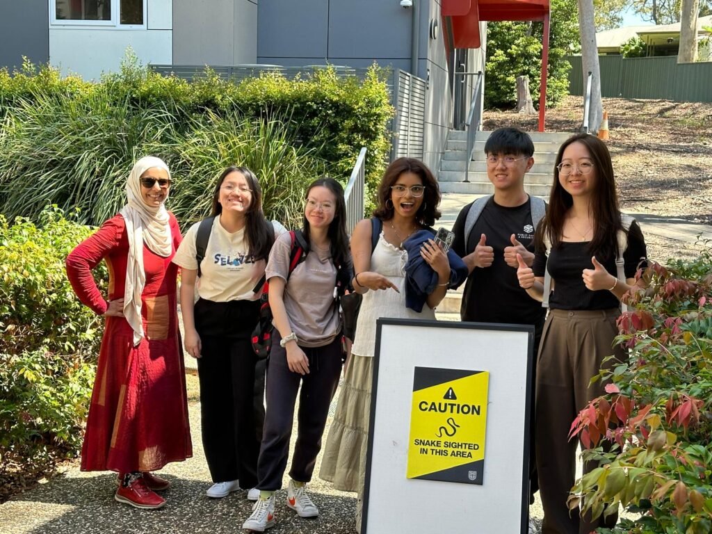 With students in Australia