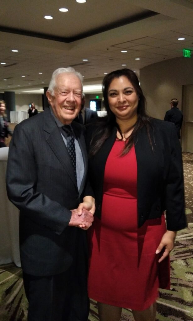 Manka Dhingra With Former President Late Jimmy Carter 