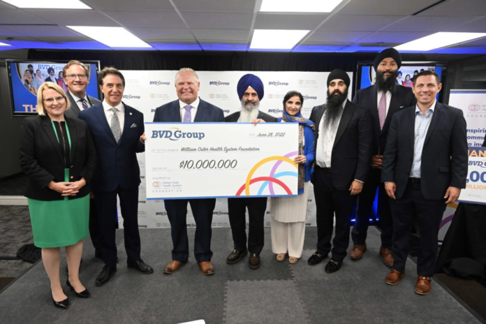 $10 million donation to the William Osler Health System in June 2022